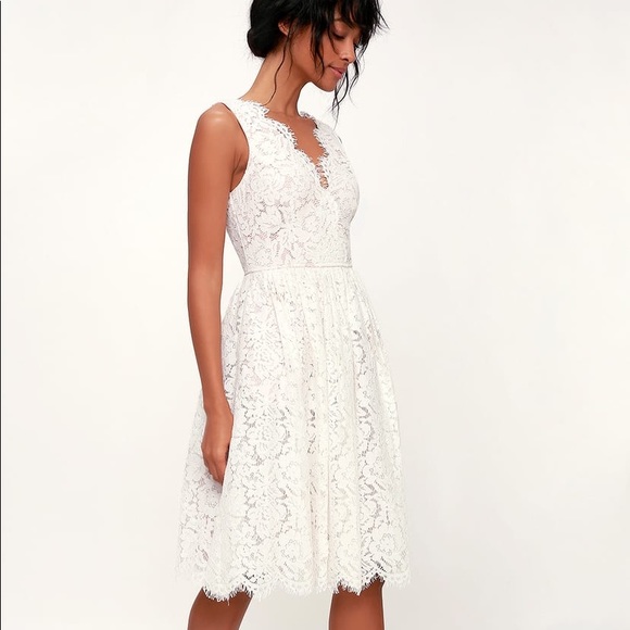 White Lace Dress - Picture 1 of 4